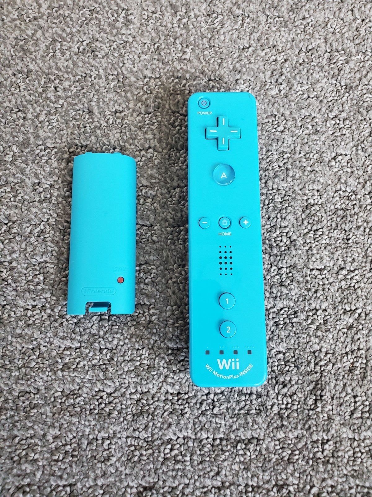 Nintendo Wii Remote MotionPlus Inside Blue RVL-036 Controller OEM Tested