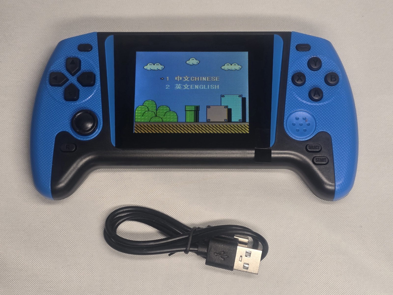 Q21 All Blue Handheld Game Console, 500 Retro preloaded games, 3.5″ HD Screen
