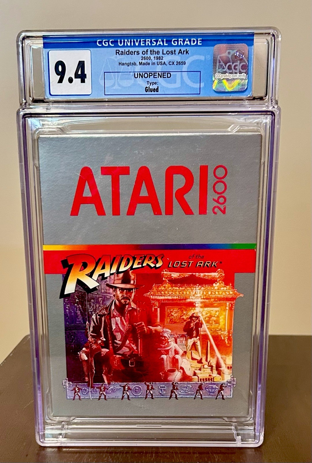 1982 Atari 2600 Raiders of the Lost Ark HangTab Unopened USA CX 2659 CGC 9.4