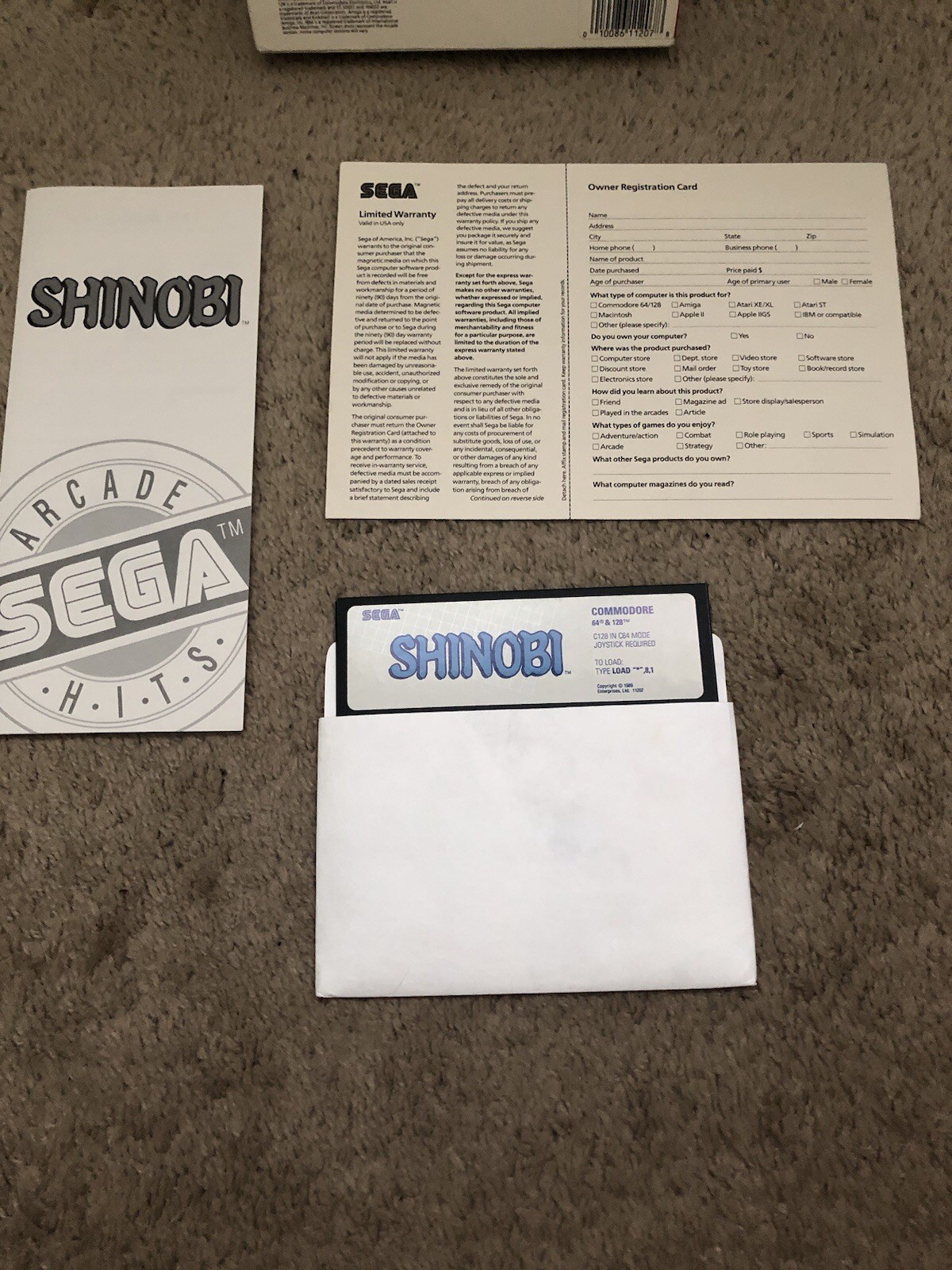 shinobi commodore 64/128