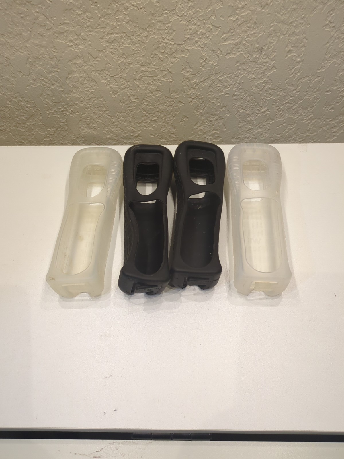 Black And White Silicon Sleeves For Wii Remote Controller Used