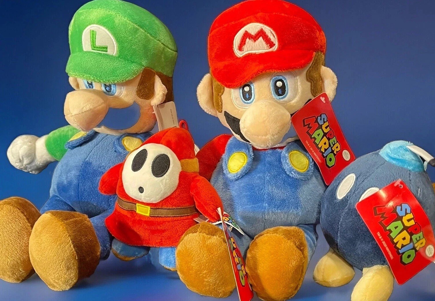 Nintendo Super Mario Video Game Plush Luigi Bob Omb Shy Guy 2018 2020 Brothers