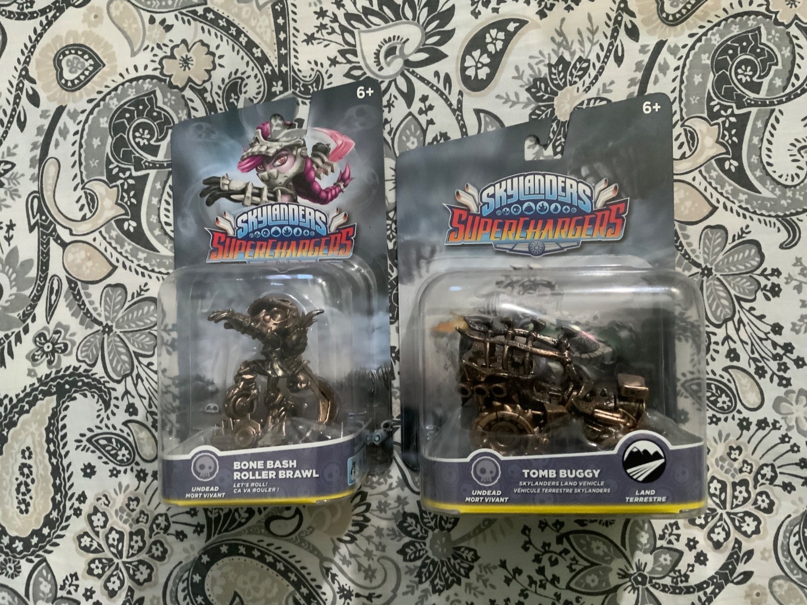 Skylanders SuperChargers NIB Bronze Bone Bash Roller Brawl and Tomb Buggy bundle