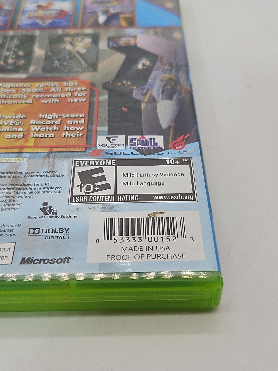 Raiden Fighters Aces (Microsoft Xbox 360, 2009) Light Scratches With Manual