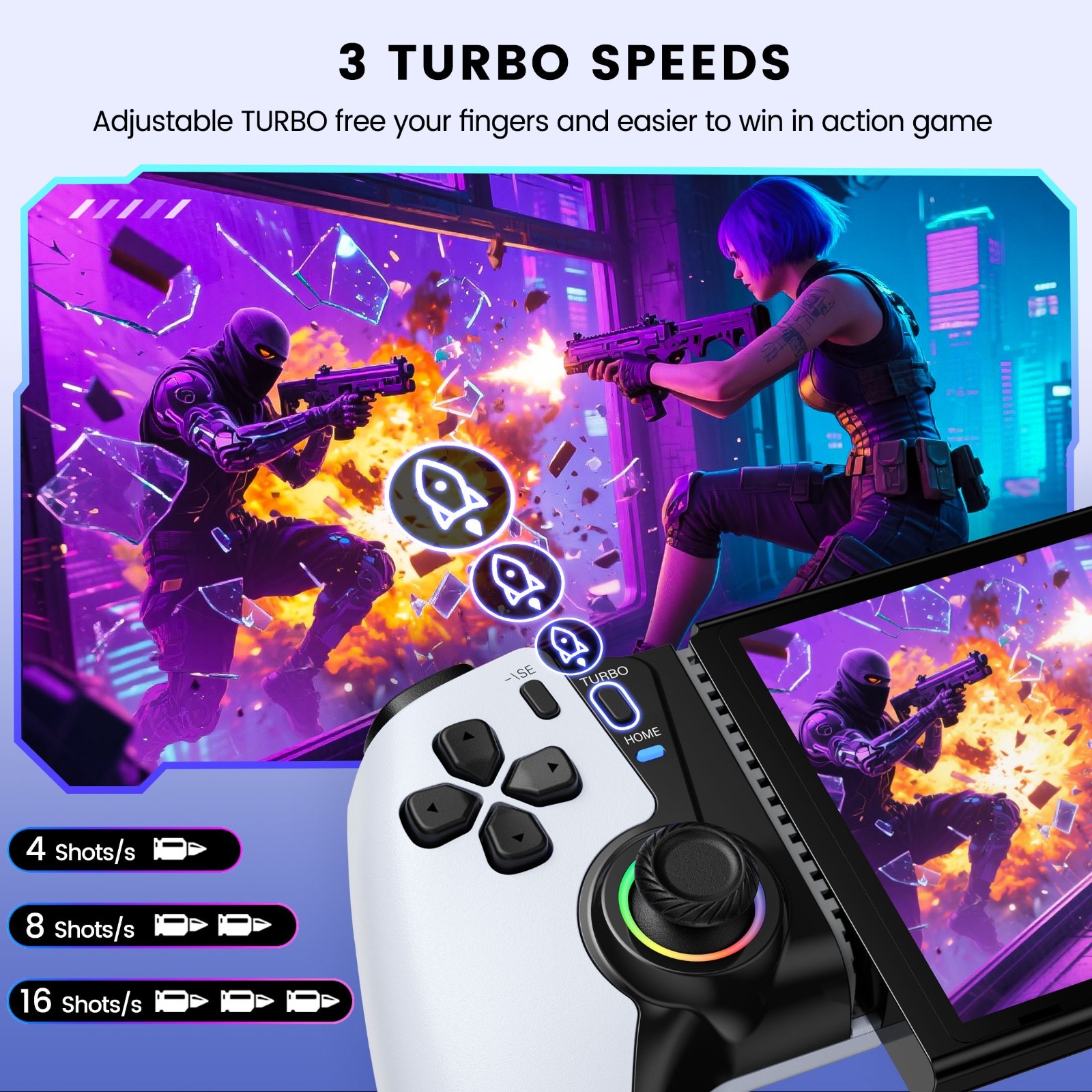 for Switch 2/OLED/iOS/Android Wireless Bluetooth Mobile Phone Game Controller