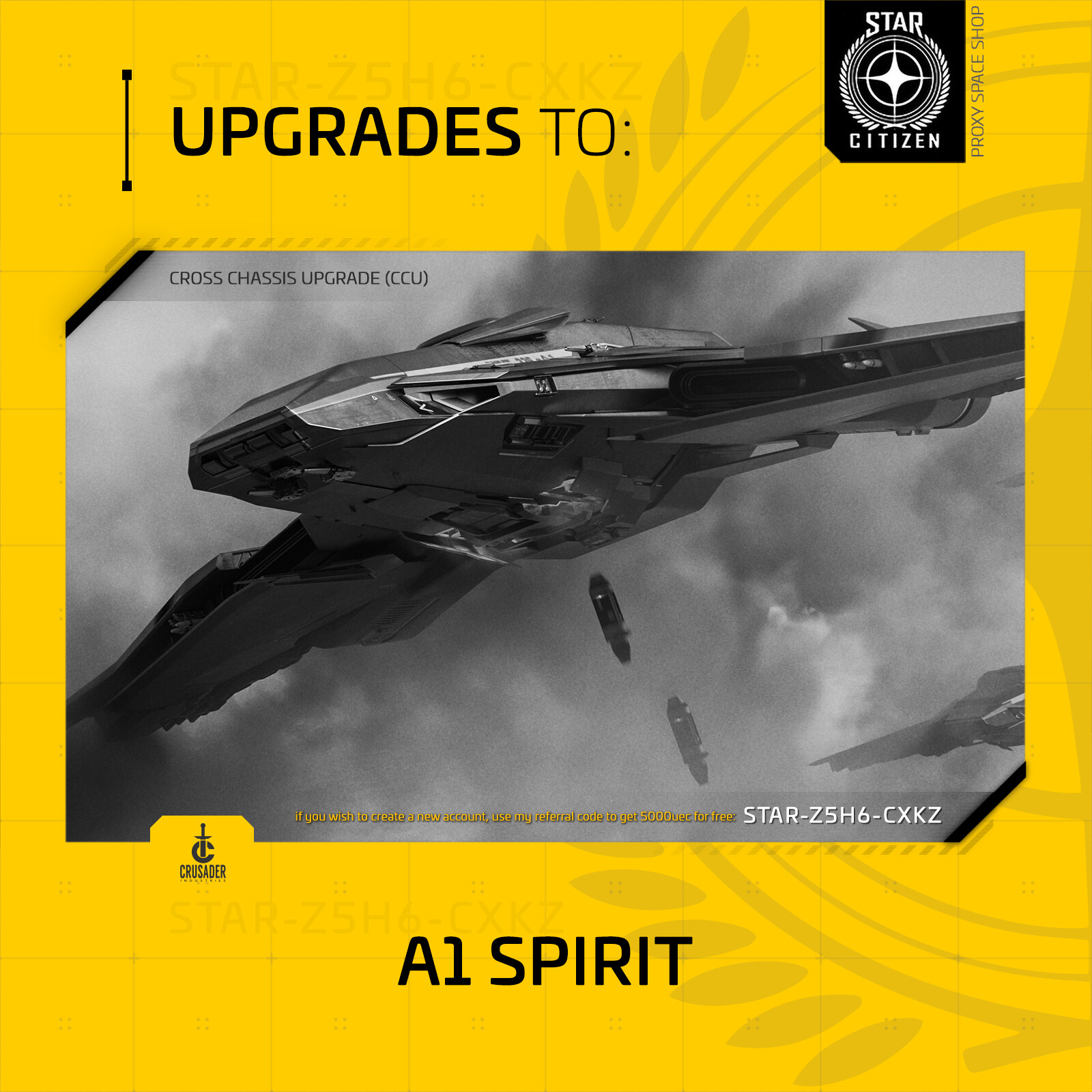 Star Citizen – CRUSADER A1 SPIRIT – UPGRADE – (CCU)