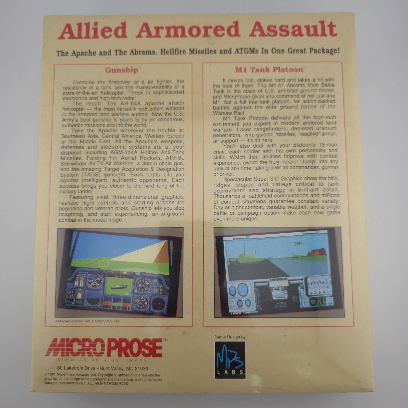 Allied Forces: The Complete Armored Combat Package, 1991, Big Box, New & Sealed