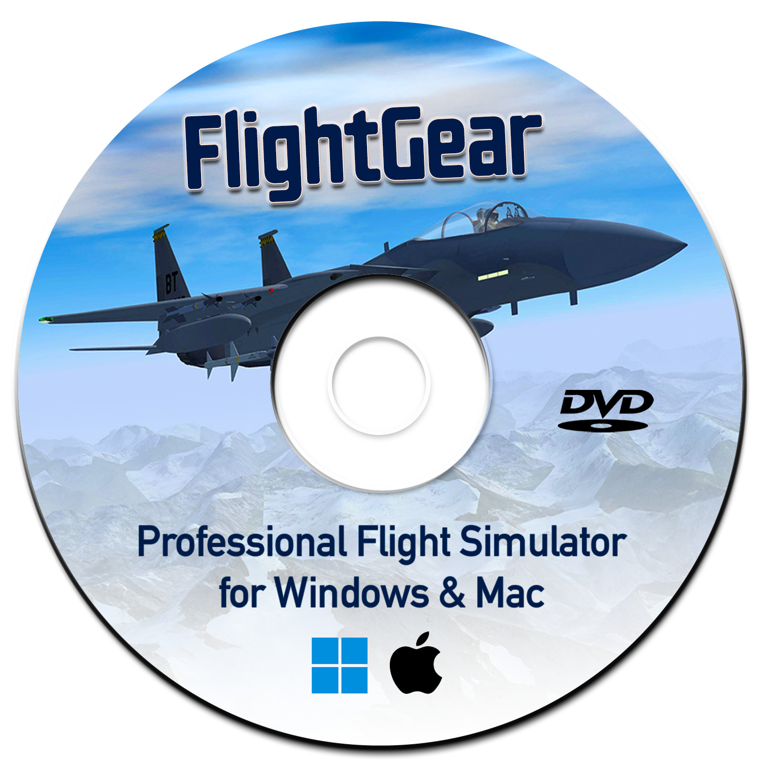 FlightGear 2023 -Professional Flight Simulator Plane Video Game-Windows/MAC-DVD