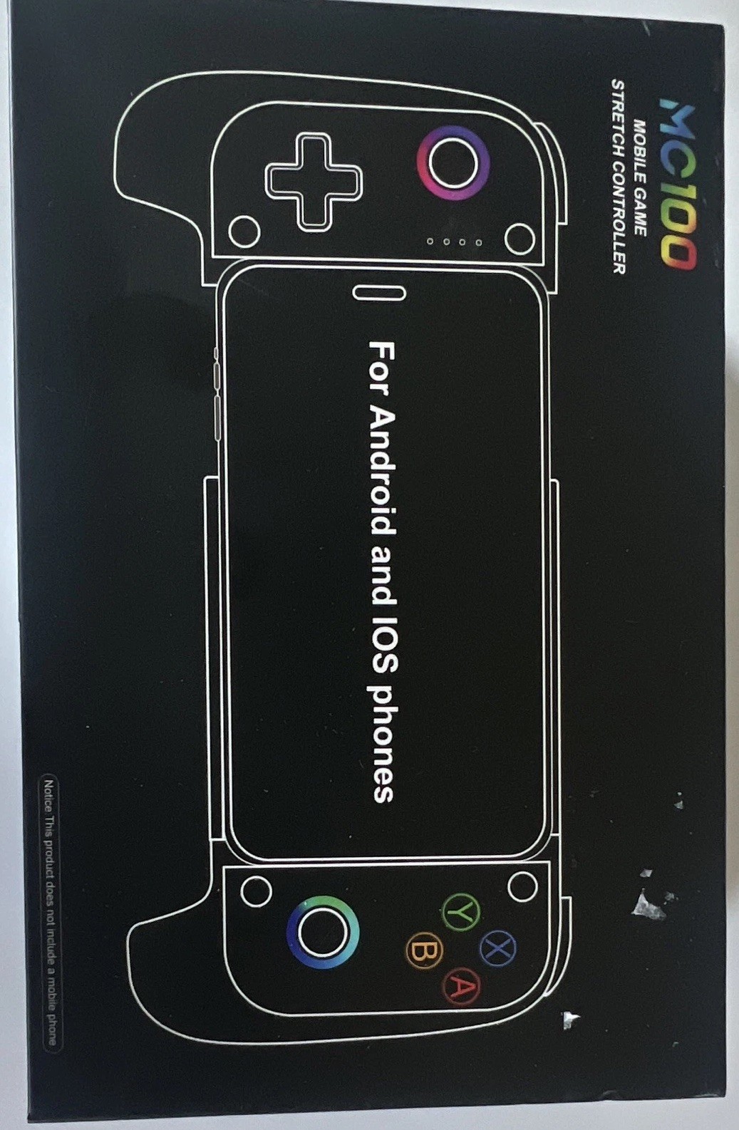 MC100 Black/White Wireless Mobile Controller for Android iOS RGB Hall Joystick