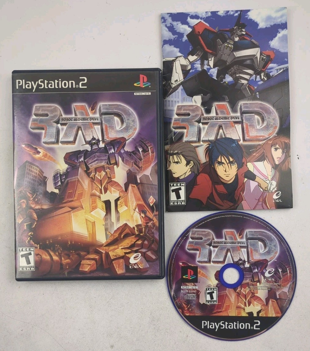 RAD Robot Alchemic Drive PS2 Complete CIB PRISTINE CONDITION W/Manual & Reg Card