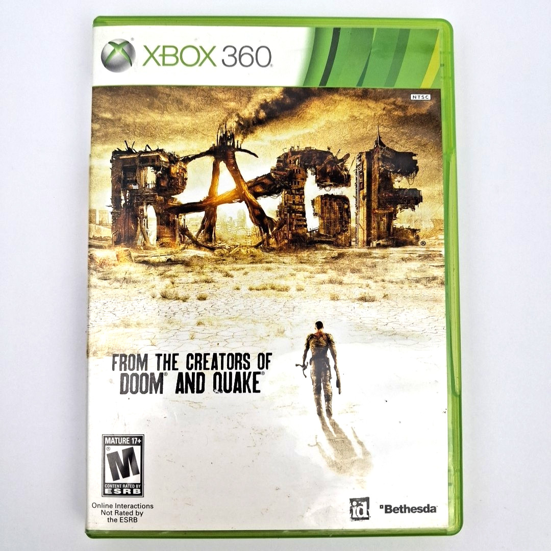 Rage (Microsoft Xbox 360, 2011) CIB Complete with Manual Tested Works