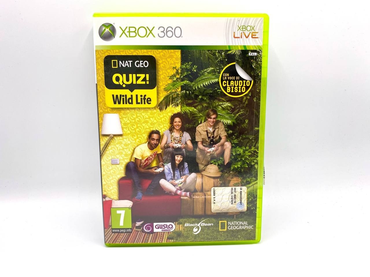 NAT GEO QUIZ! WILD LIFE Xbox 360 Complete PAL Video Game 2010 Italian