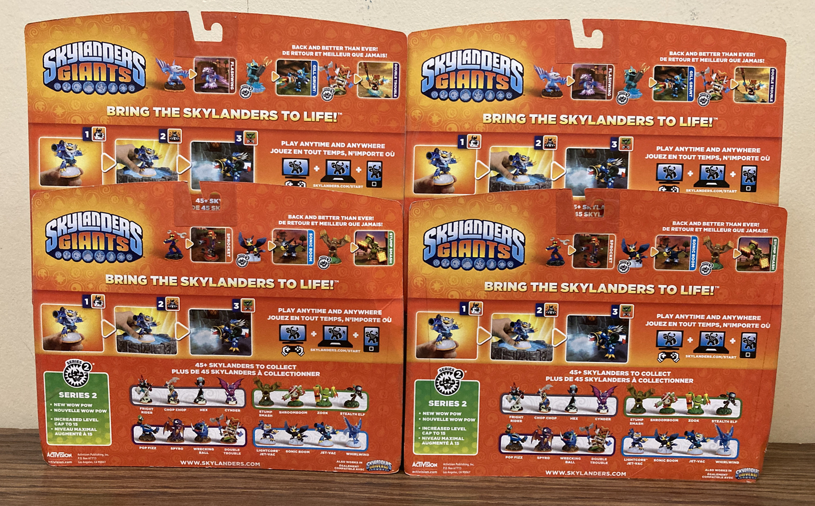 Skylanders Giants Sonic Boom Sprocket Stump Smash Flashwing Sealed Lot Of 4