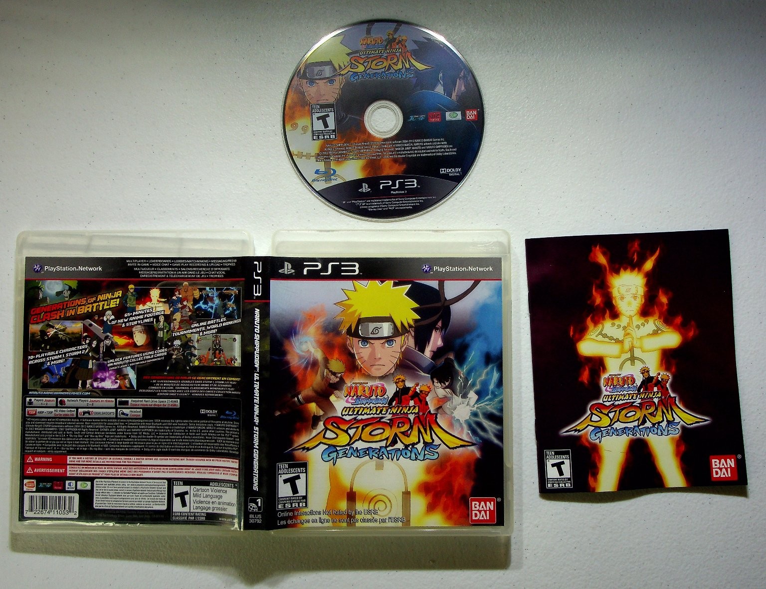 Naruto Shippuden Ultimate Ninja Storm Generations PS3 Video Game Multiplayer