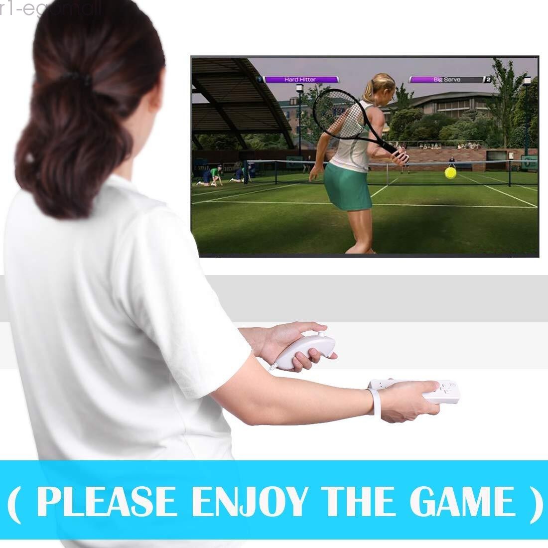 Built in Motion Plus Remote Controller& Nunchuck For Nintendo Wii Wii U+Strap US