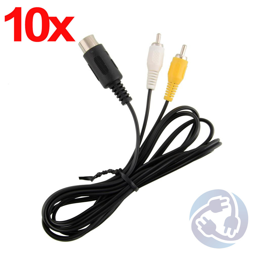 Wholesale Lot – 10X RCA Composite A/V Cable Cord for Sega Genesis Model 1