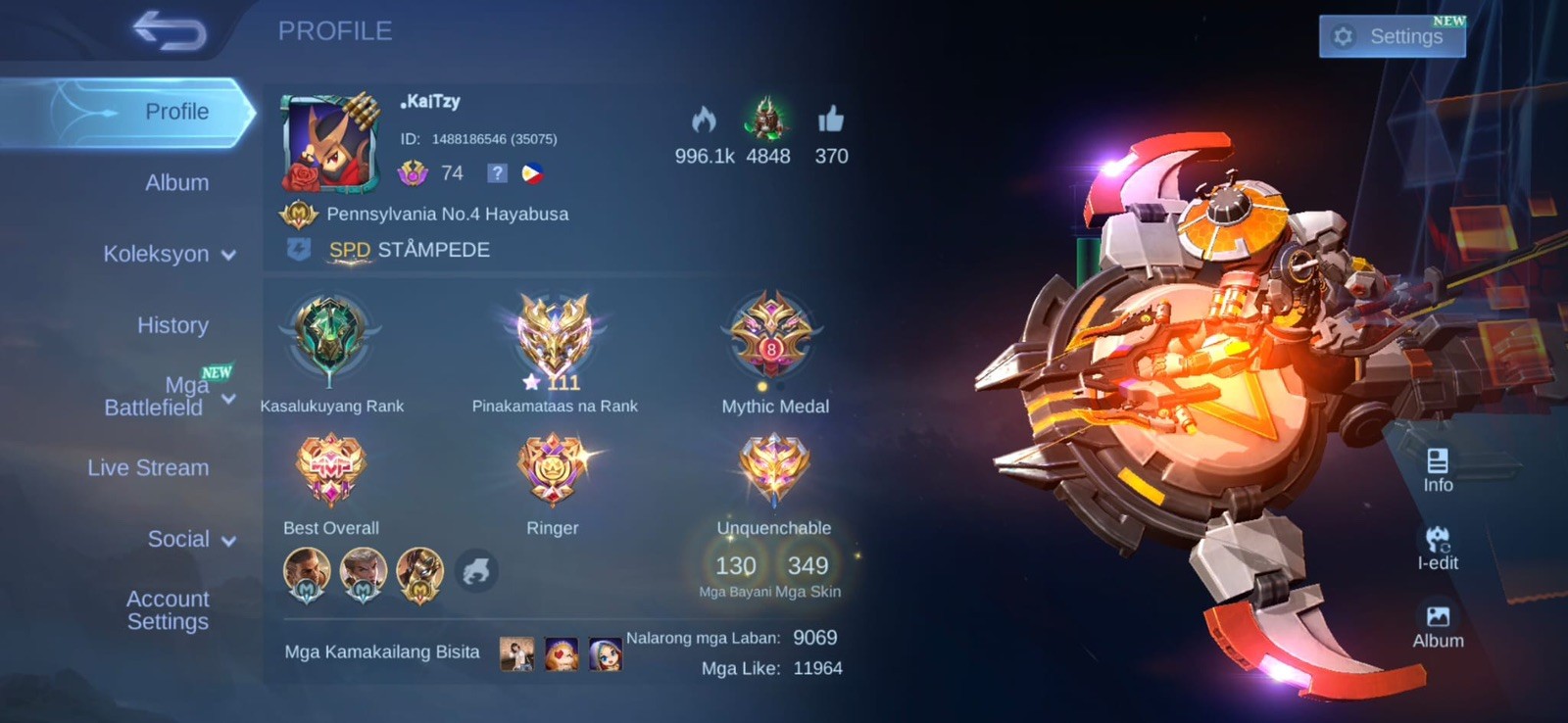 mobile legends bang bang accounts for sale(NA Server) (USA SERVER)