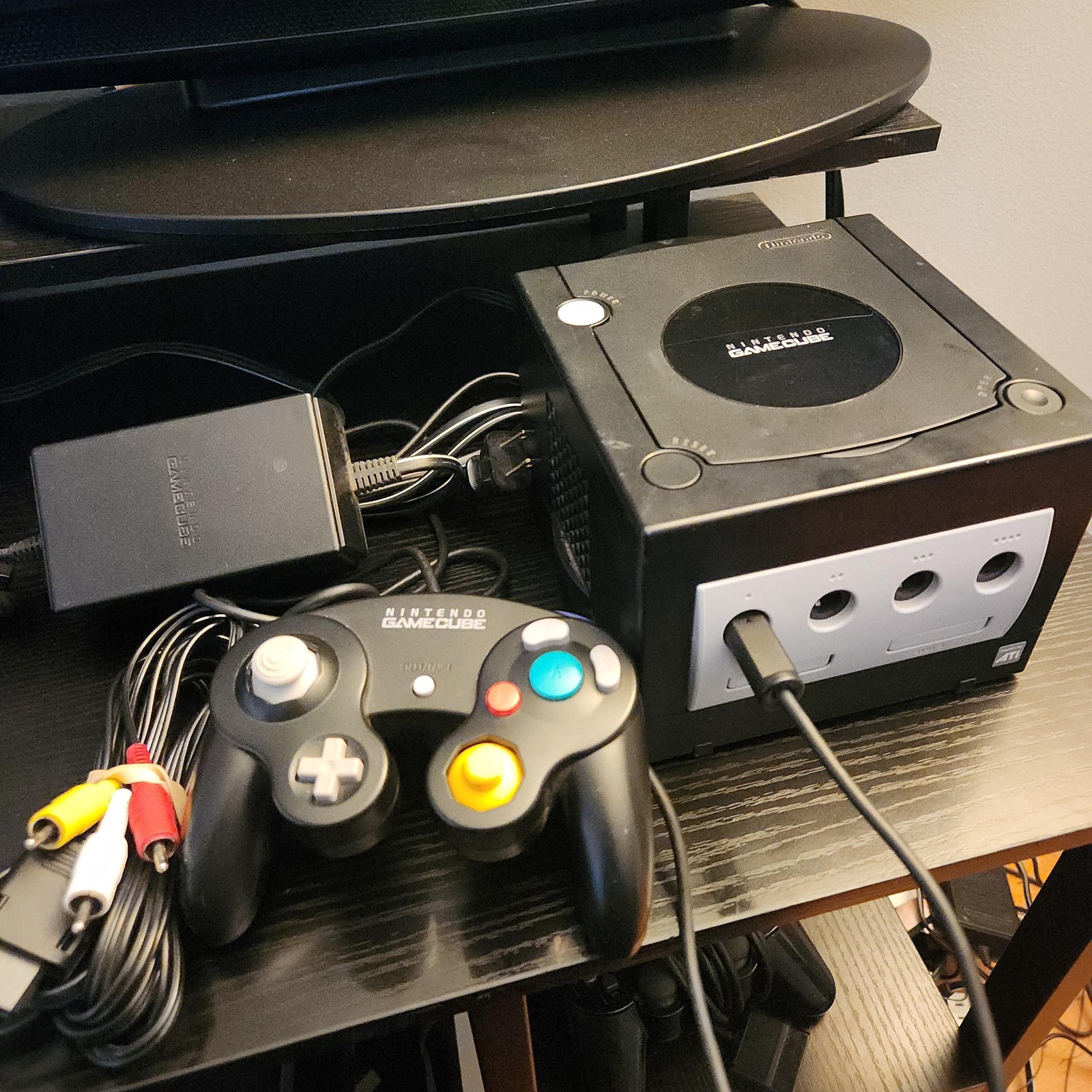 Nintendo GameCube Console Black DOL-001 OEM Controller Tested Working Bundle