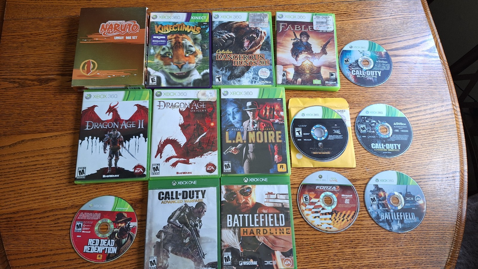 Xbox 360 and Xbox One 14 Games Lot + Naruto ~ L.A. Noire, Dragon Age, Fable III