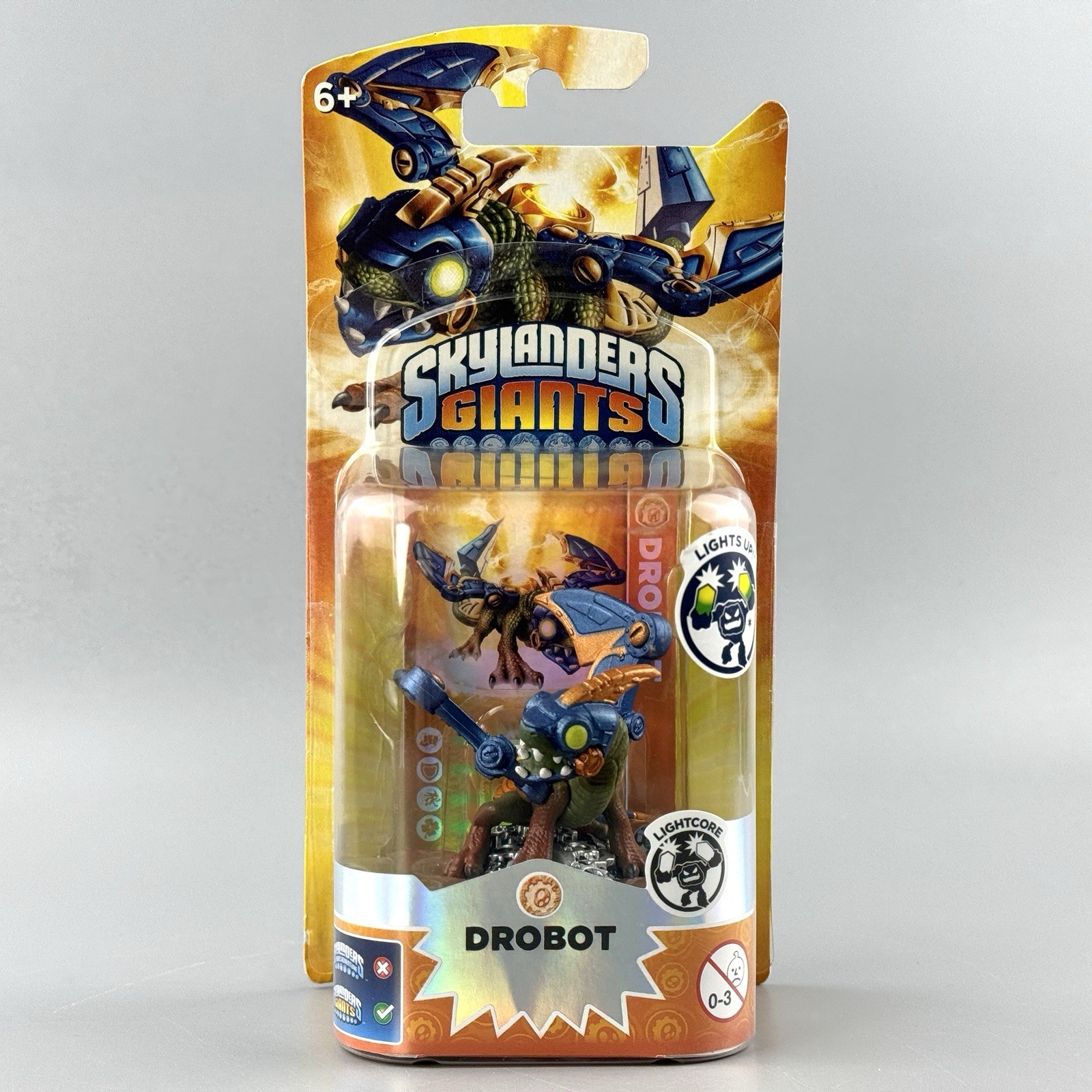 Skylanders Giants Drobot Lightcore Figure w/ Card – 2012 ActiVision NEW OPEN BOX