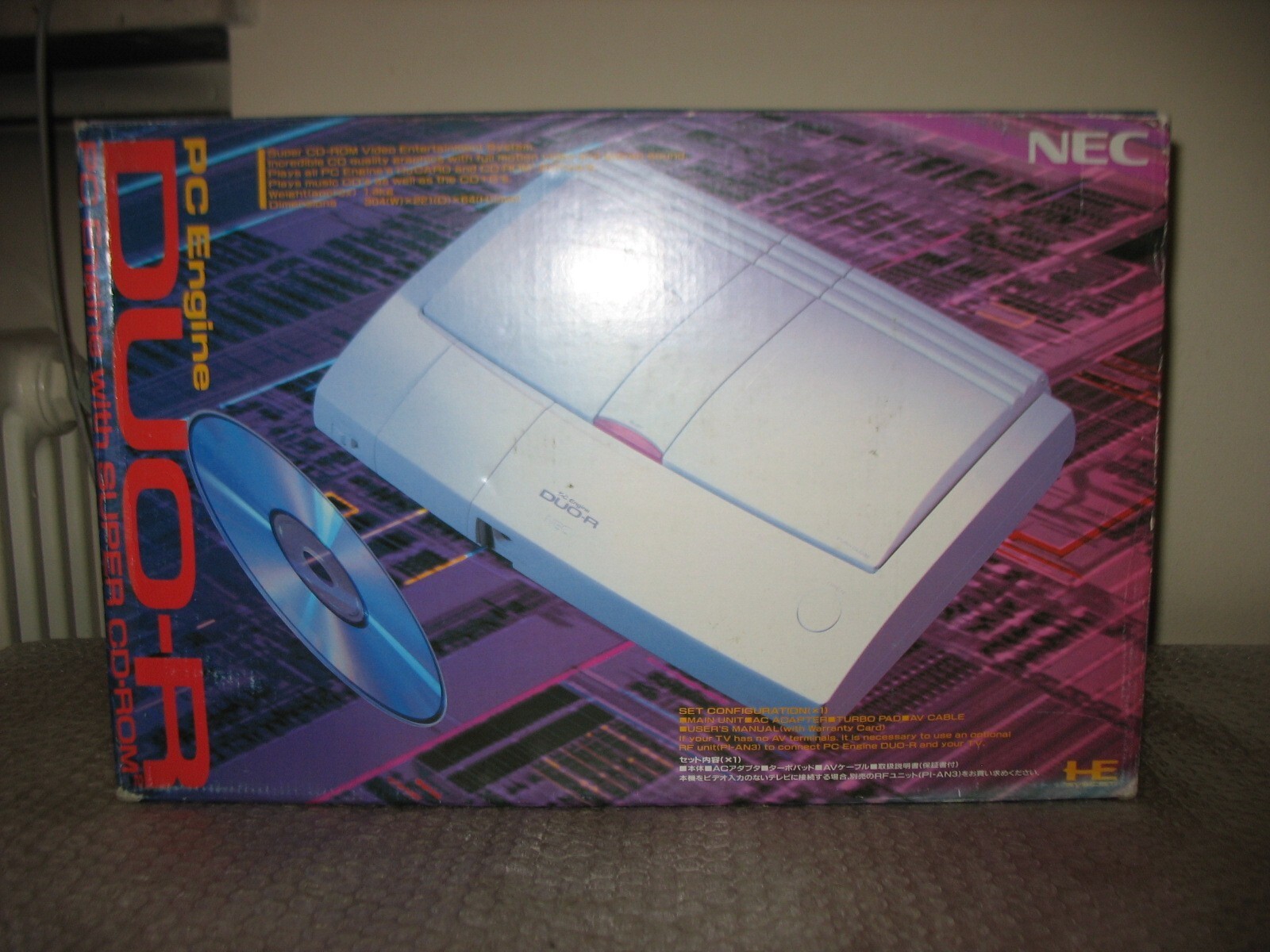 BOXED NEC PC ENGINE DUO R SUPER CD ROM CONSOLE JAP IMPORT!