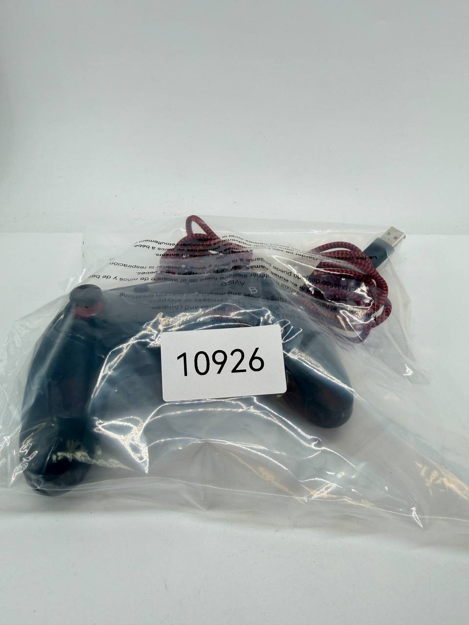 GameWill Wired USB Game Controller Gamepad Black Red Braided Cable PC