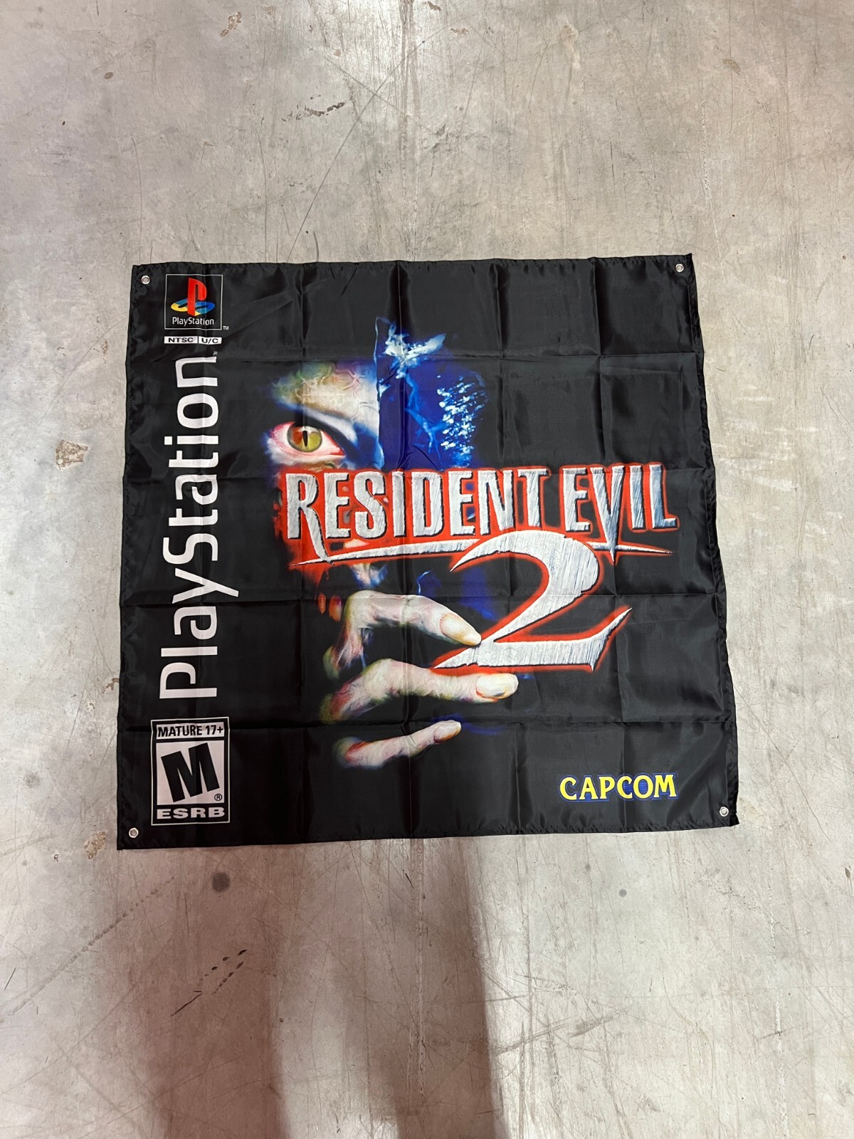 Resident Evil 2 Custom Wall Flag Tapestry 3 x 3 Ft, PS1