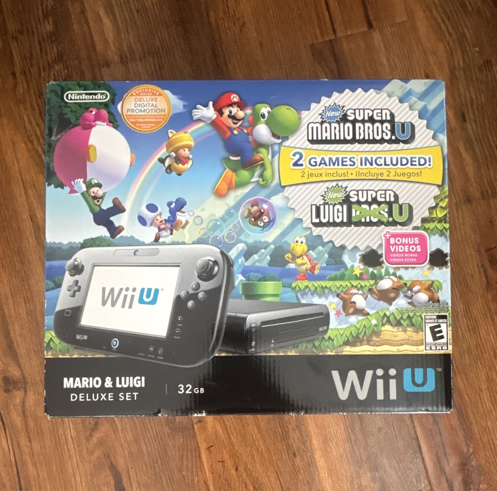 Nintendo Wii U Mario & Luigi Deluxe Set 32GB Black Console, HDMI 1080p NTSC