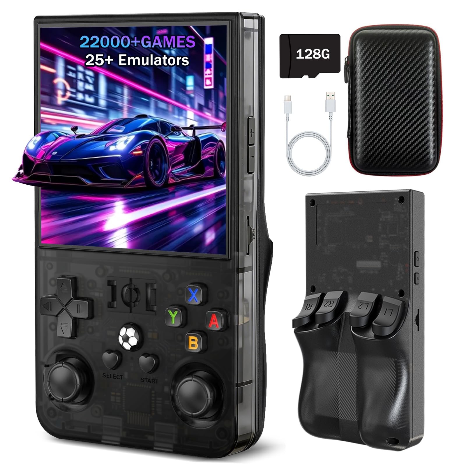 R36MAX Retro Handheld Game Console, Portable Hand Held Open Source Linux Syst…