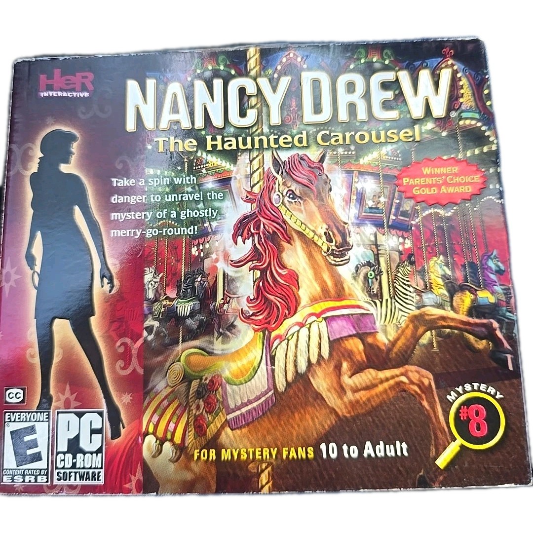 Nancy Drew #8: The Haunted Carousel (PC CD-ROM, 2003, Her Interactive) – VG!