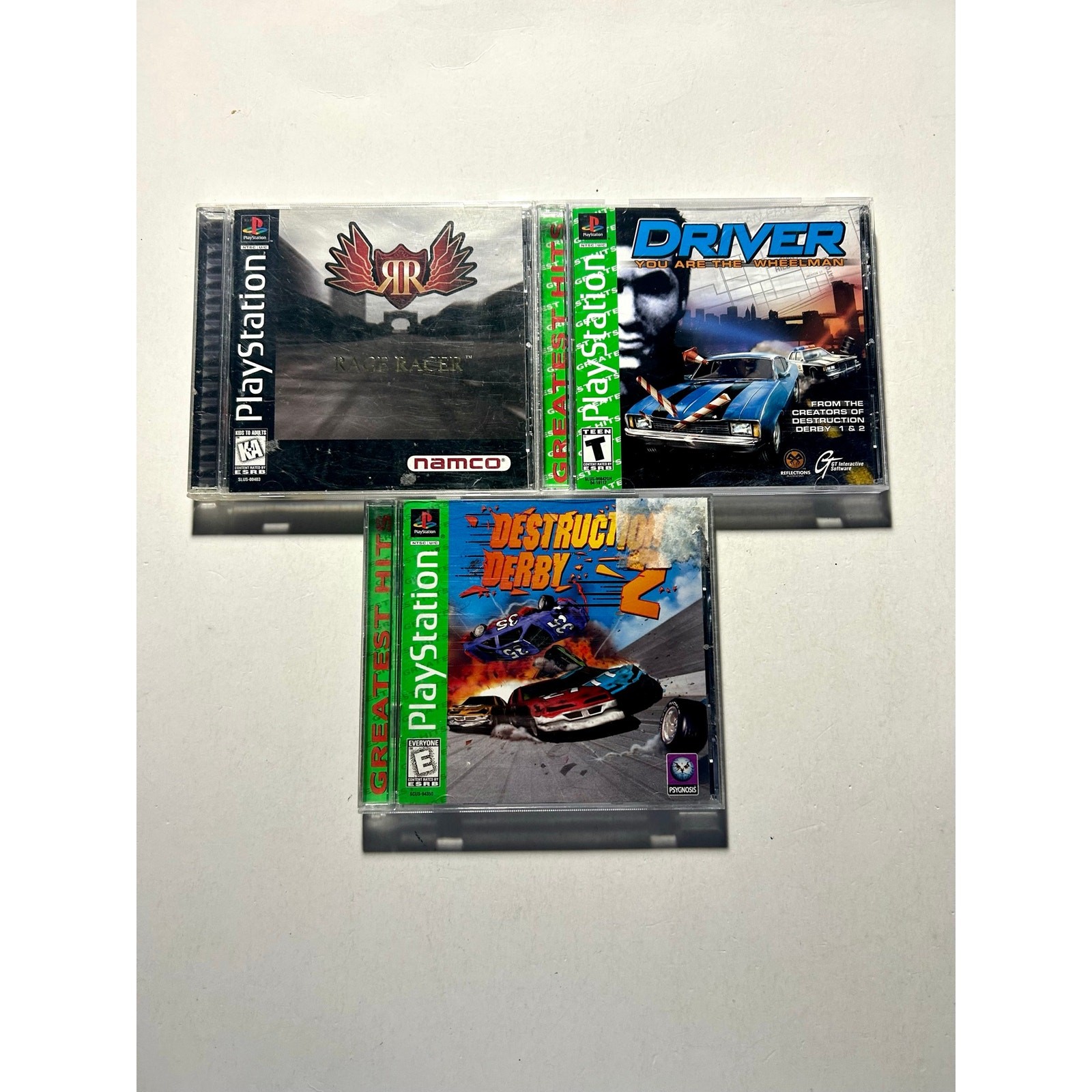 PlayStation 1 PS1 Racing bundle Video Game lot🔥CIB Driver Rage Destruction