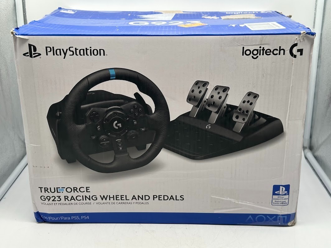 Logitech G923 Racing Wheel and Pedals – Black
