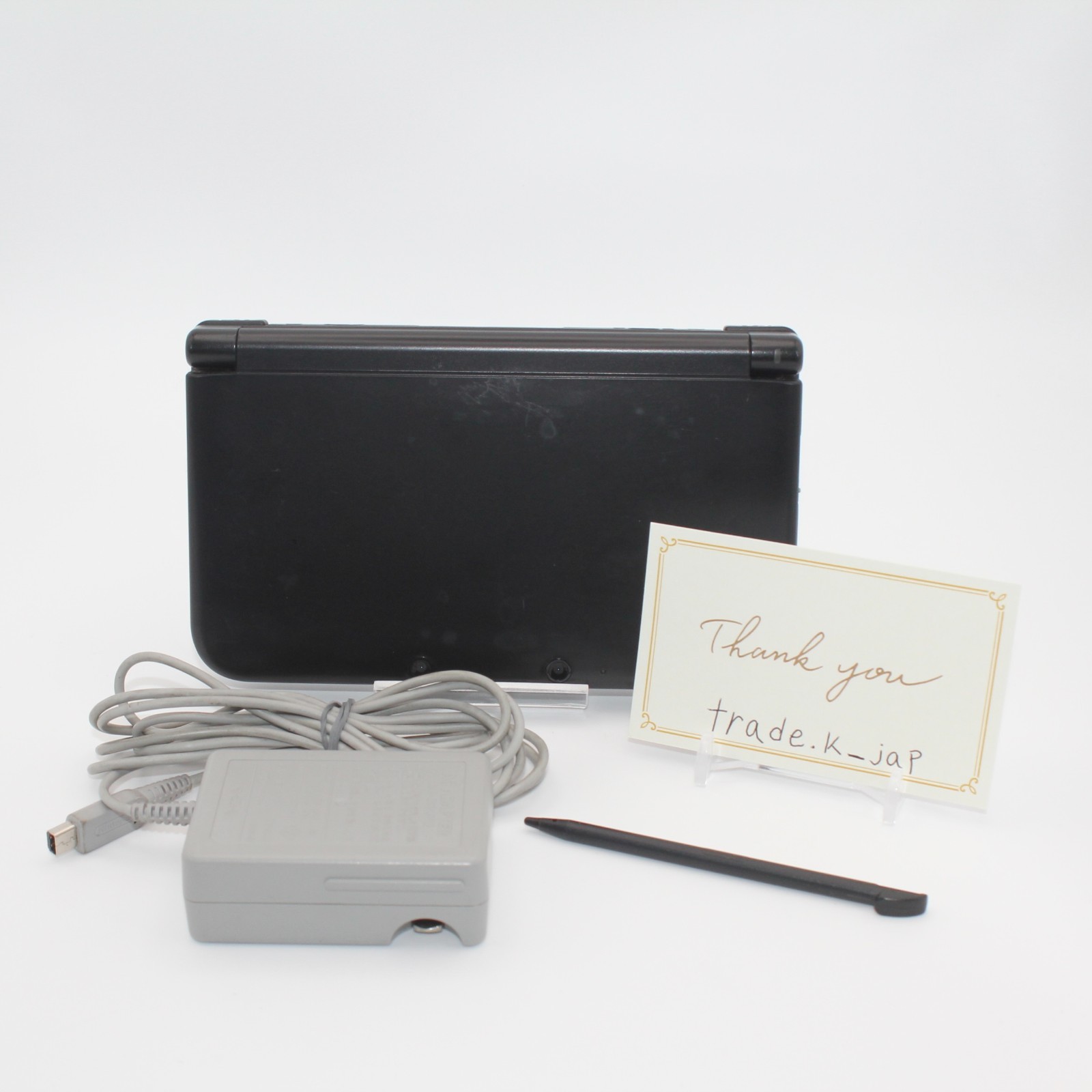 Nintendo 3DS LL XL Black Console Tested Working w/ Charger & Stylus Japan