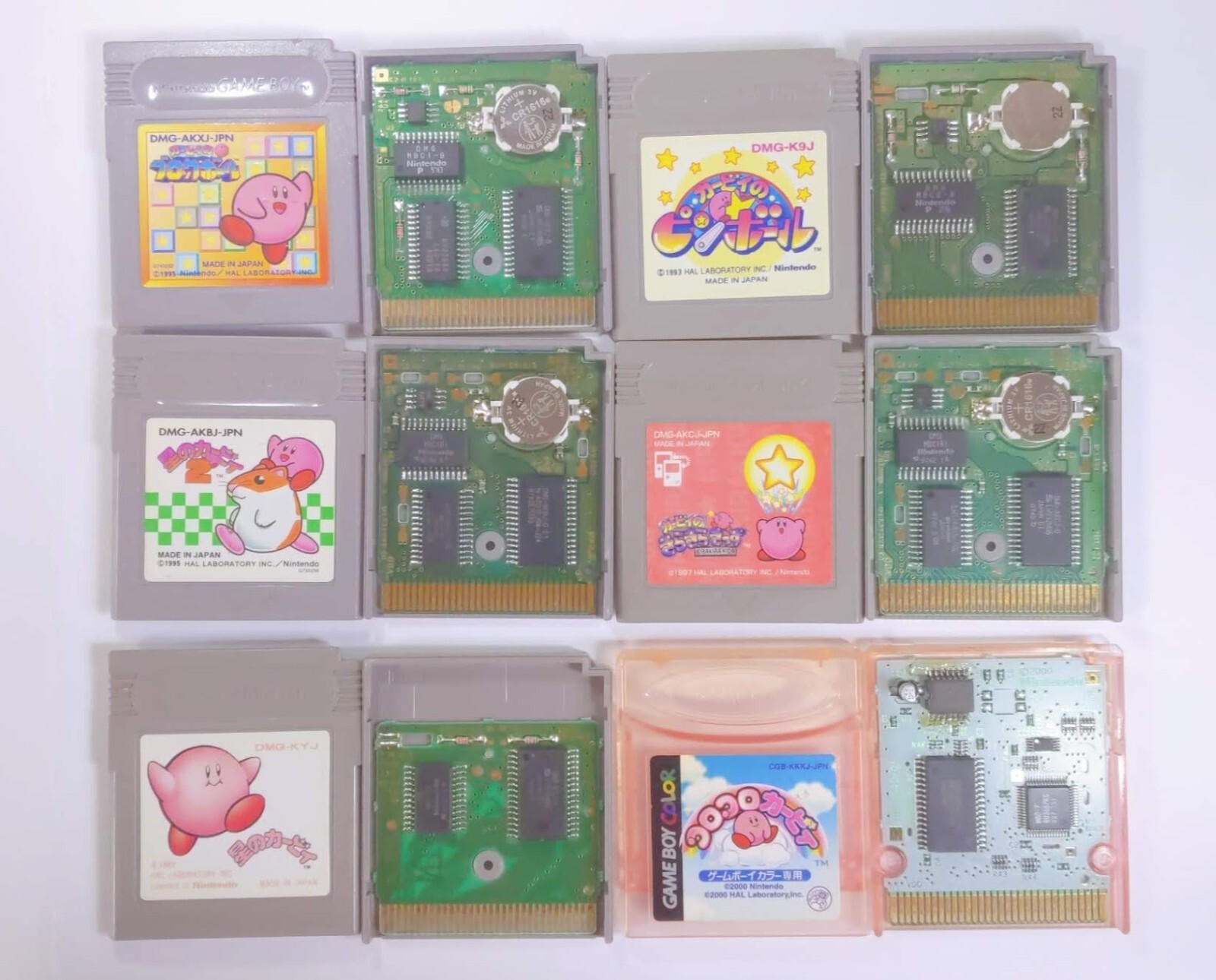 Lot of 6 Kirby Nintendo GameBoy Full Set Battery Replacement & Holder Japanese