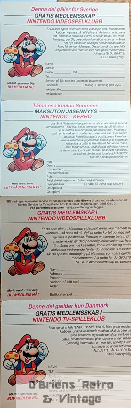 Nintendo Video Game Club – Nordic Set (Sweden, Norway, Denmark, Finland)