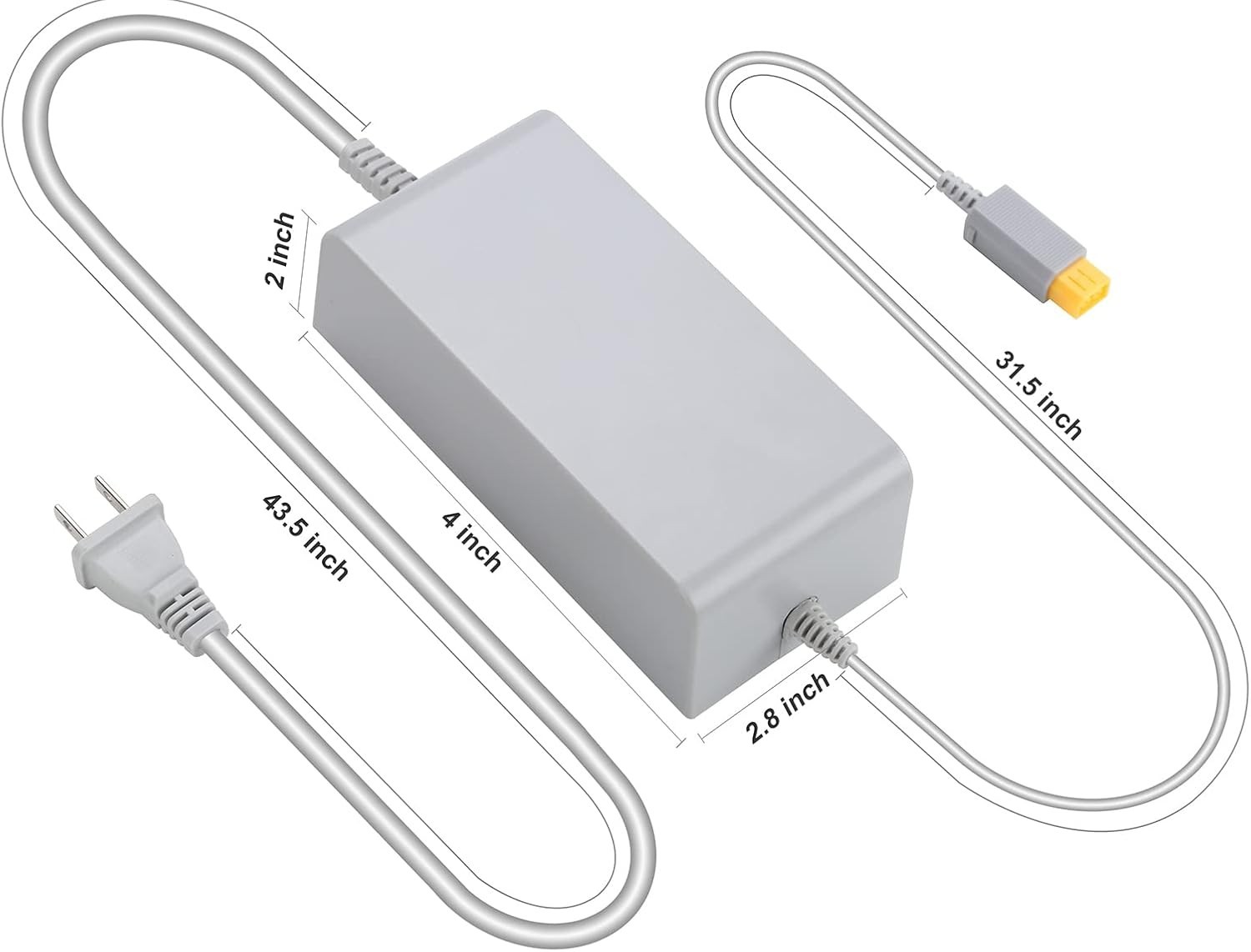 Wii U Console AC Adapter Charger Replacement Power Supply Cord for WUP-002 Model