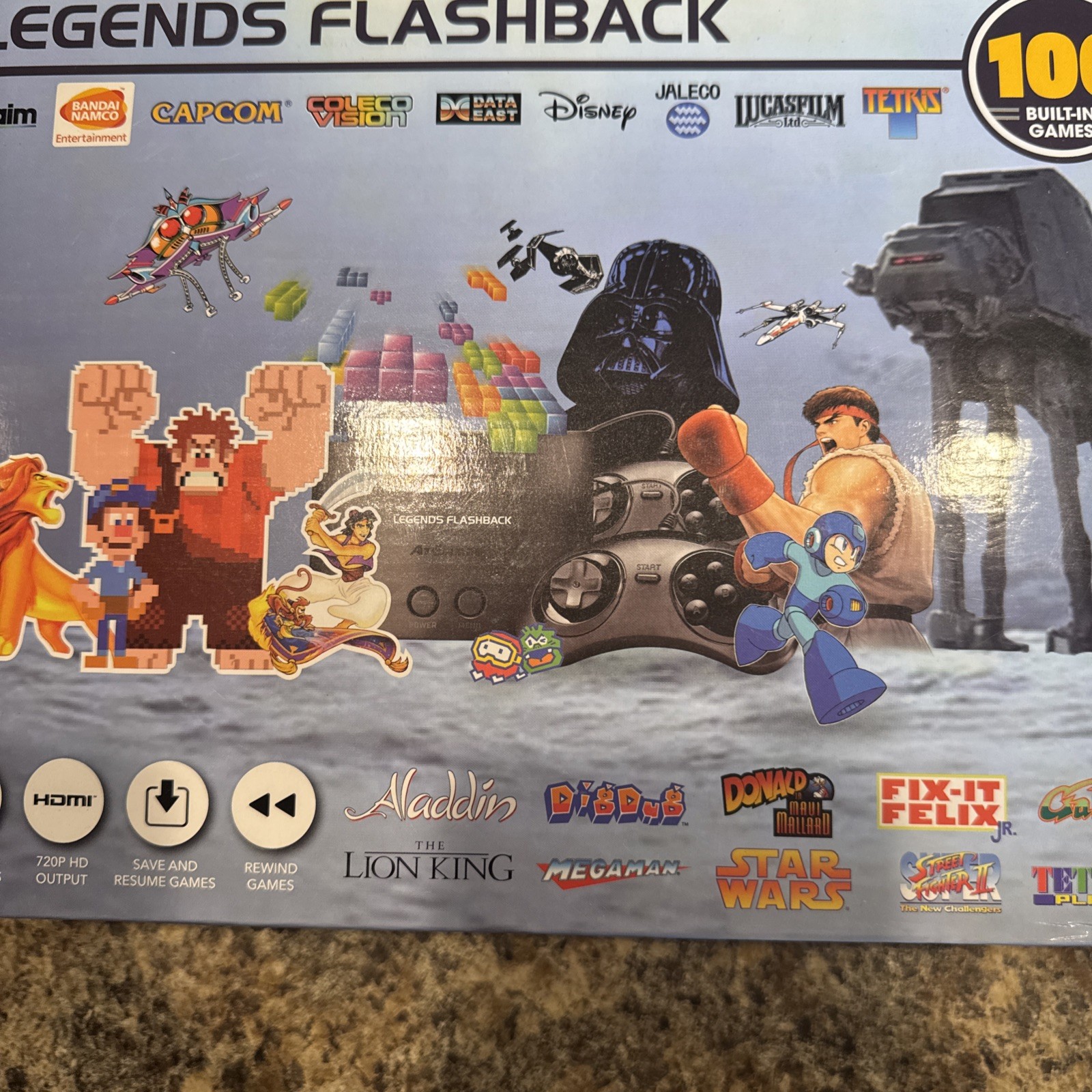 AtGames Legends Flashback HDMI Console with 100 Built-in Games 2 Controllers