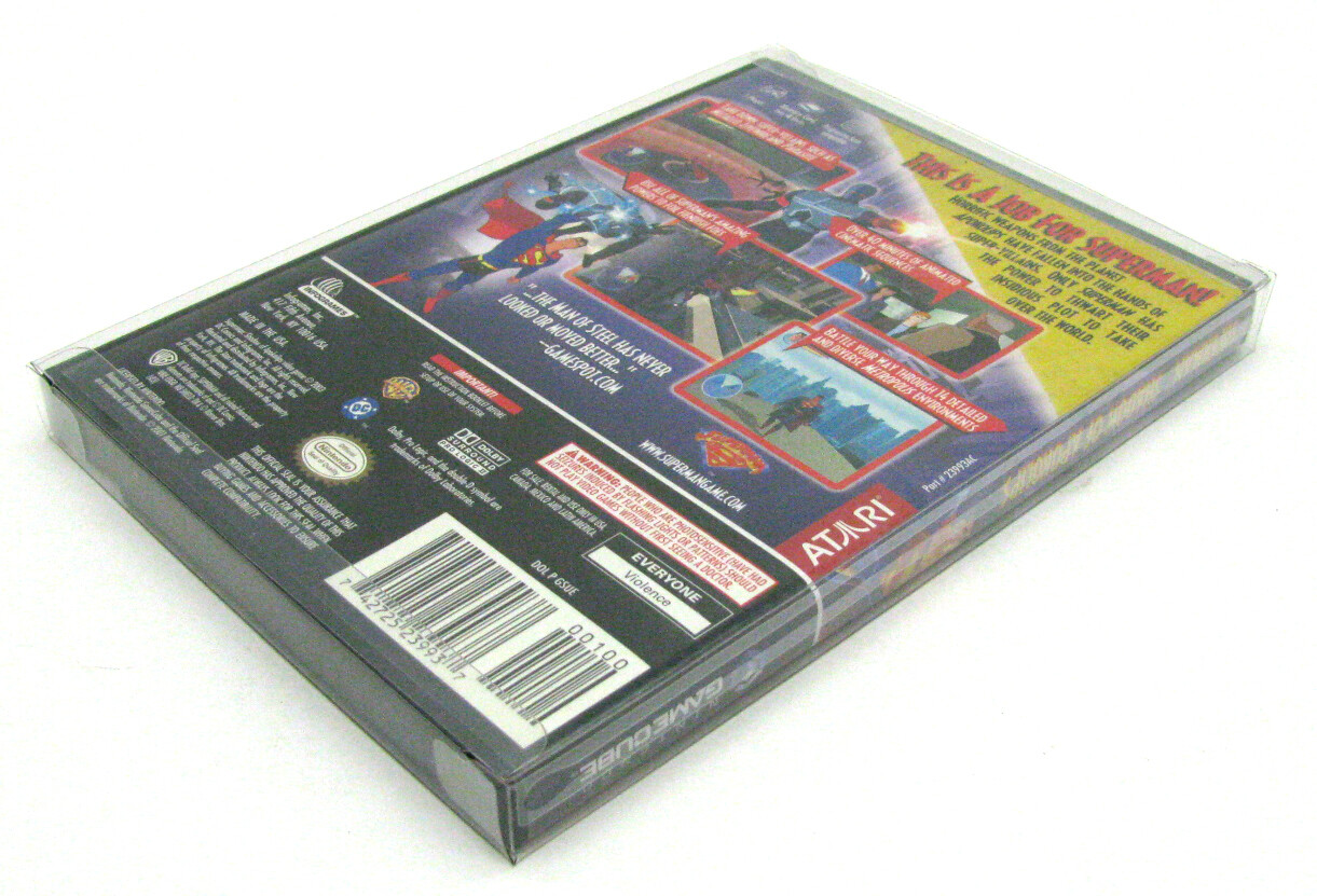 10X NINTENDO GAMECUBE CIB GAMES – CLEAR PLASTIC PROTECTIVE BOX PROTECTORS CASE