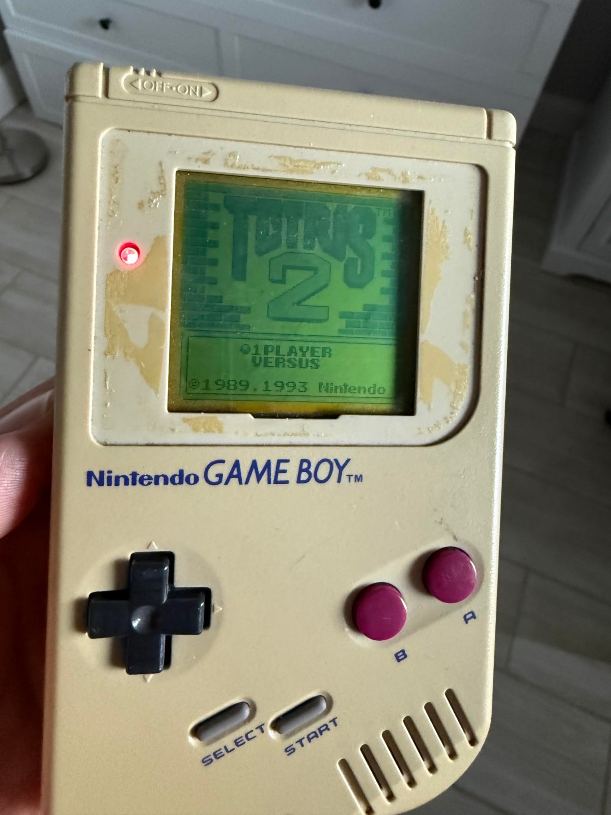 Original Nintendo Game Boy DMG-01 with original Tetris Game