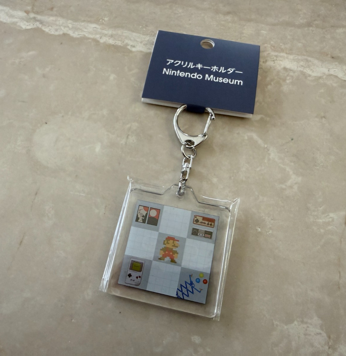 NEW Nintendo Museum Exclusive Keychain Kyoto Japan Acrylic Unopened NWT