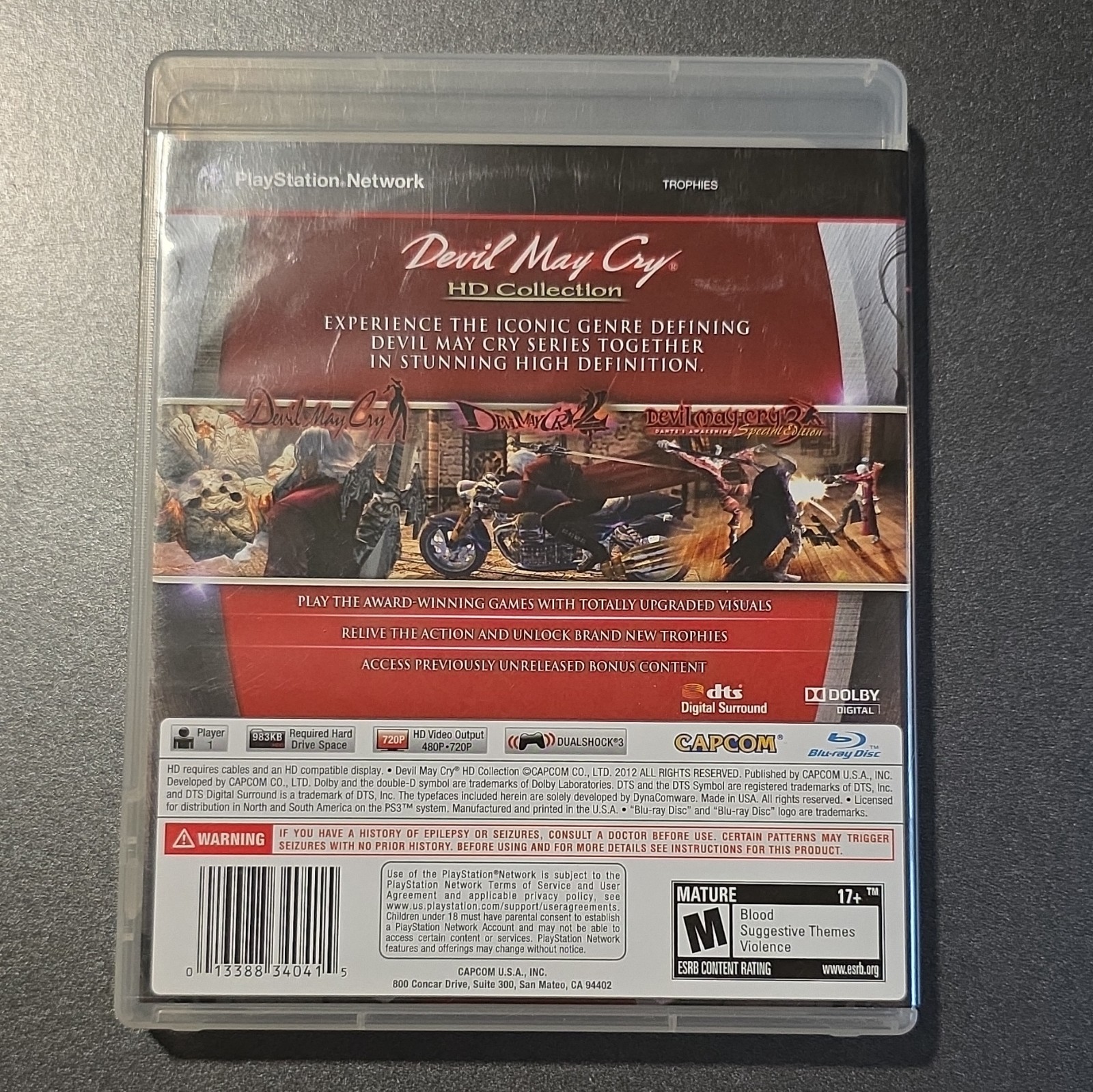 Capcom Devil May Cry HD Collection Classics HD M Hack and Slash NTSC-U/C PS3