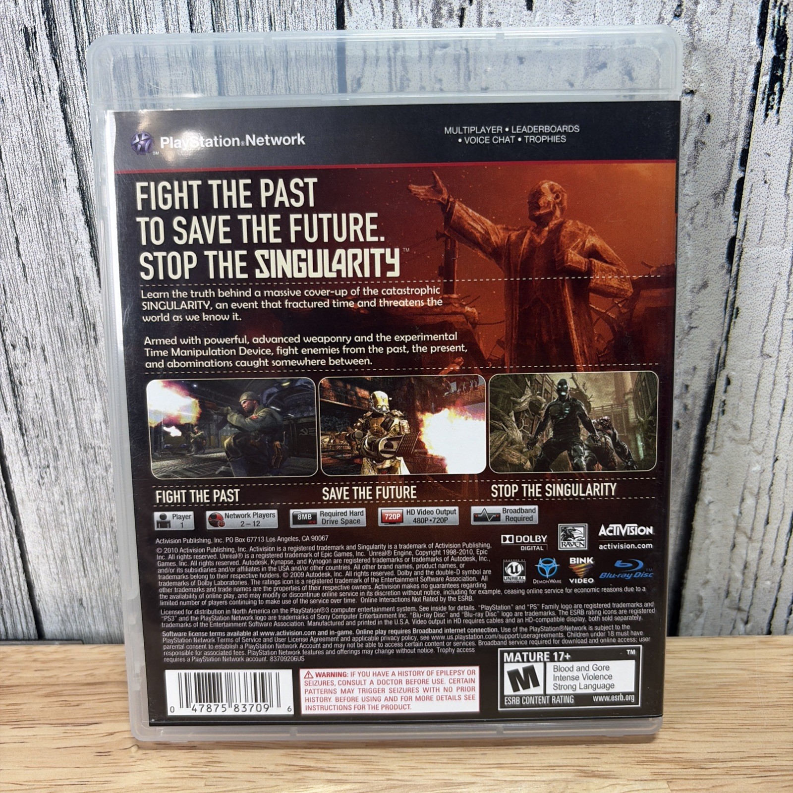 Singularity CIB Tested Pristine PS3 Sony PlayStation 3 FPS Activision