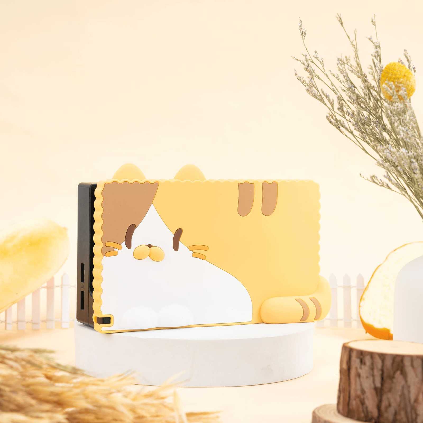 GeekShare Anti Scratch Switch Dock Cover Skin Soft Silicone Faceplate JOJO Cat