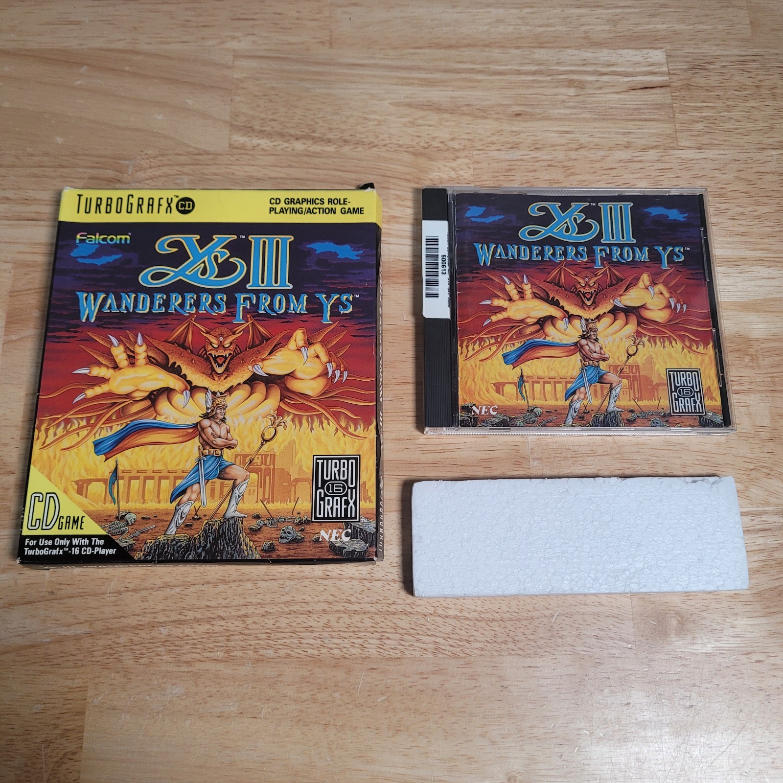 Ys III: Wanderers From Ys TurboGrafx-CD, 1991 CIB w Foam – Tested