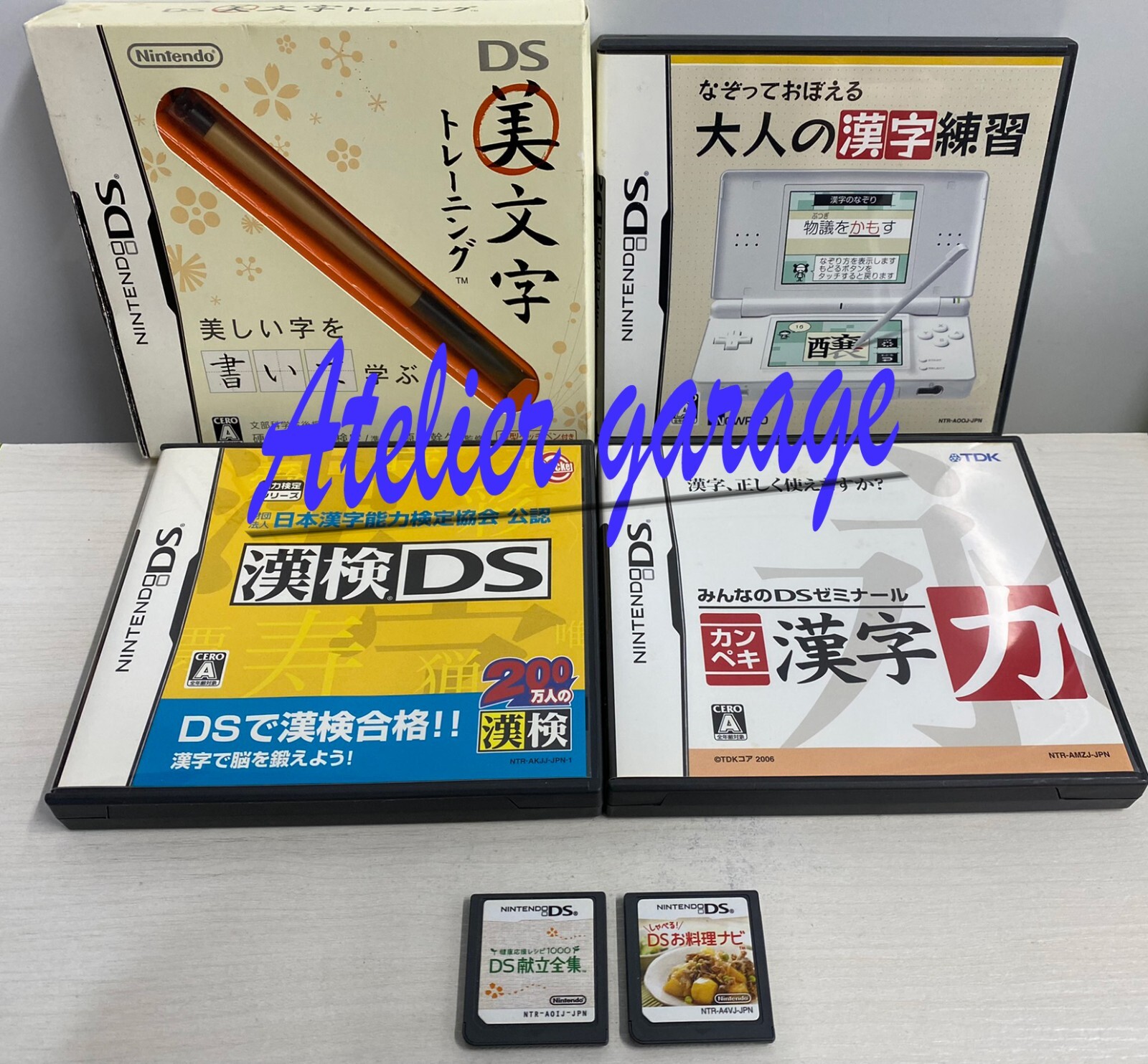 Bimoji Training+Bimoji Pen+Kanji Ryoku+Renshu+Cooking&Menu+Kanken 6 Set Japanese