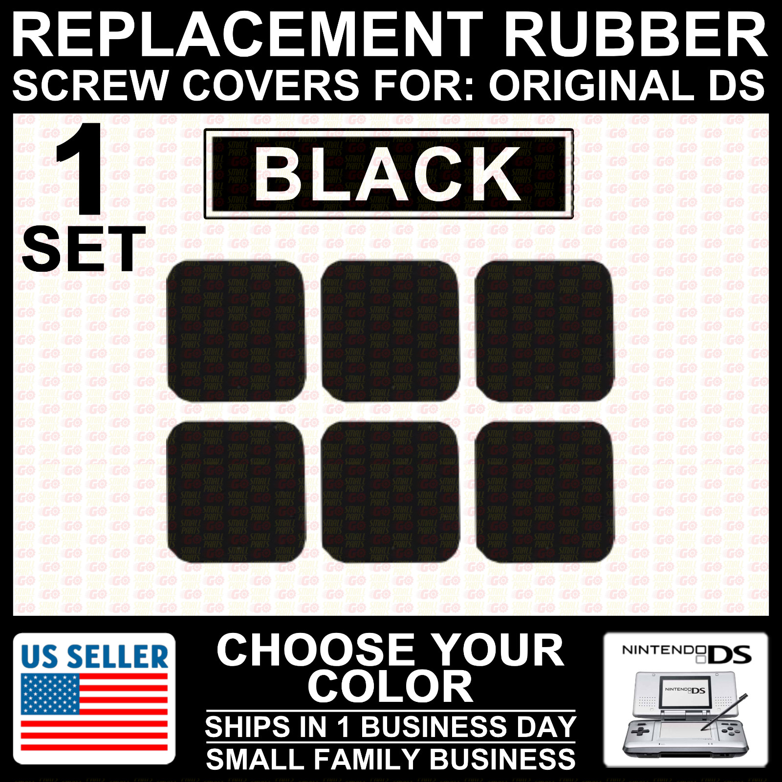 Original DS Screw Hole Rubber Dust Cover Plug for Nintendo NDS Replacement