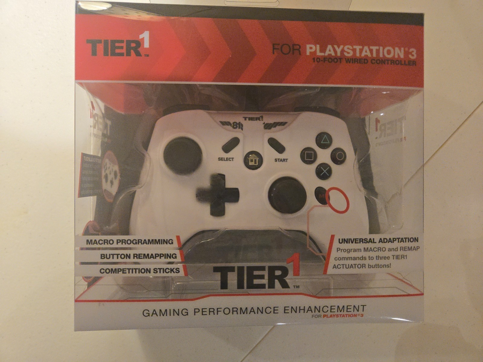 Tier1 T1-CTRL-FPS PlayStation 3 Wired Controller 10 Ft Programmable PS3 PC