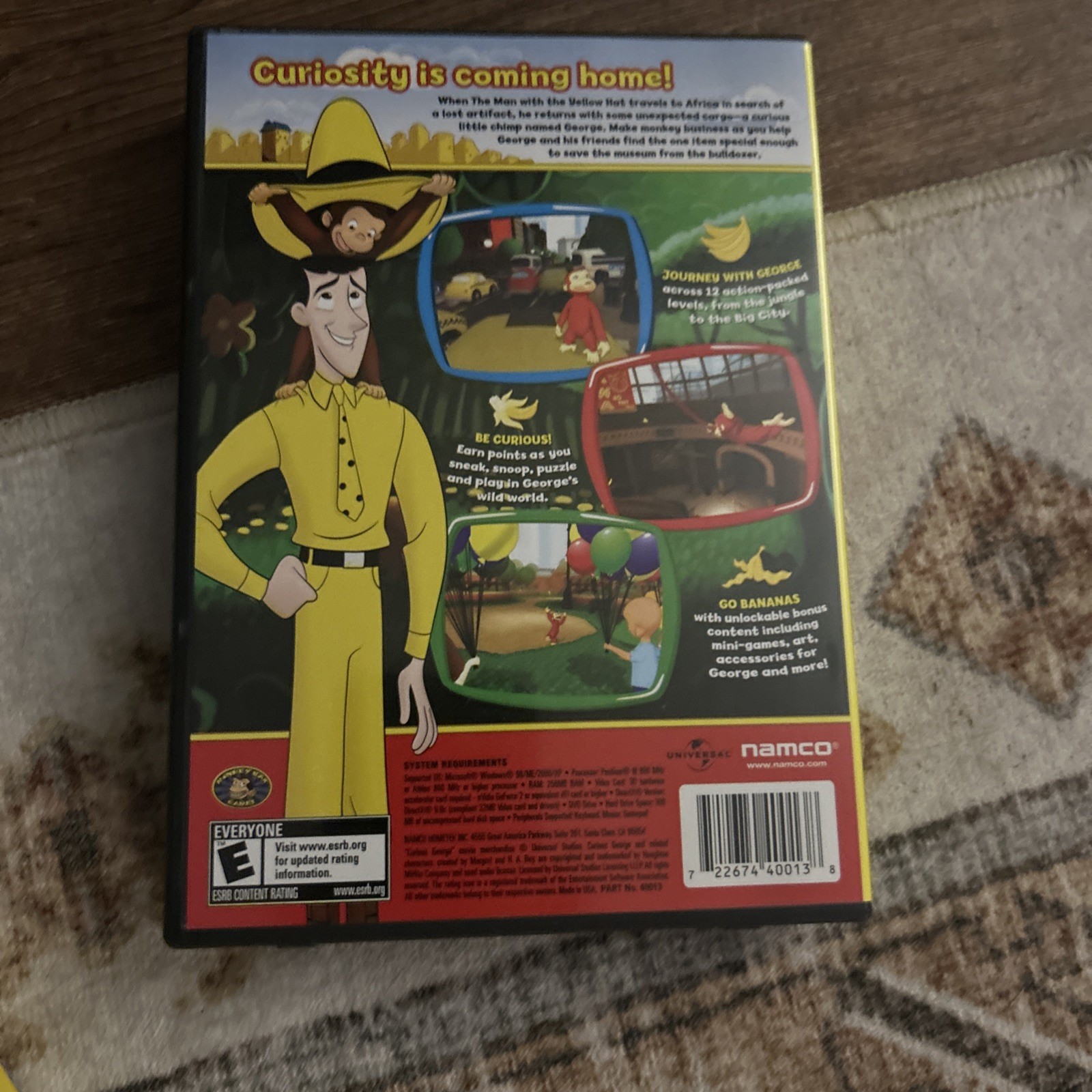 Curious George – Namco (PC CD-ROM, 2005) Complete w/ Manual – Free Shipping