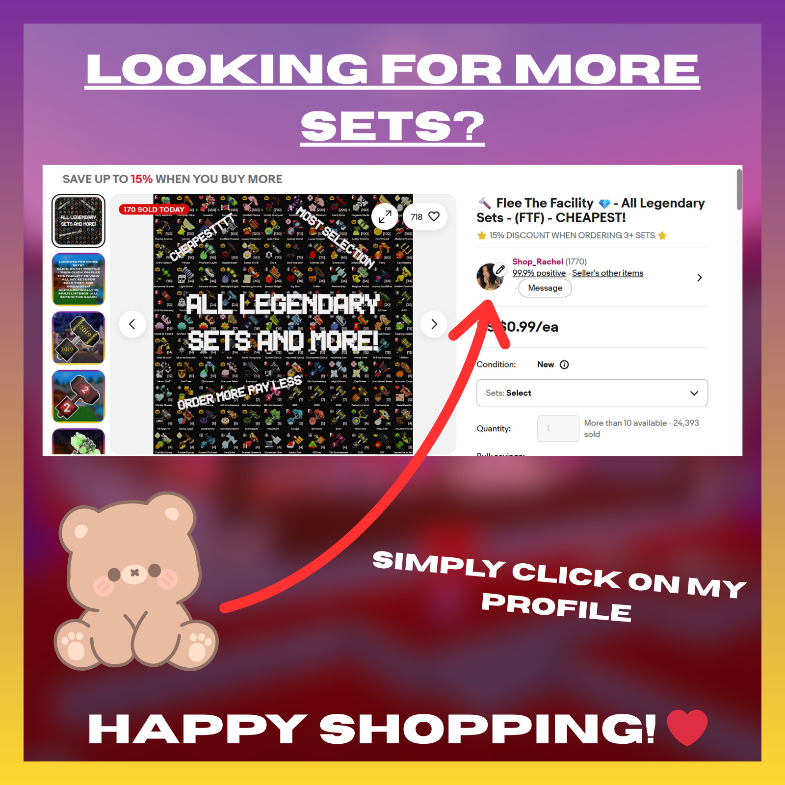 💖 Sweethearts Store Set – Flee the Facility (FTF) 💖
