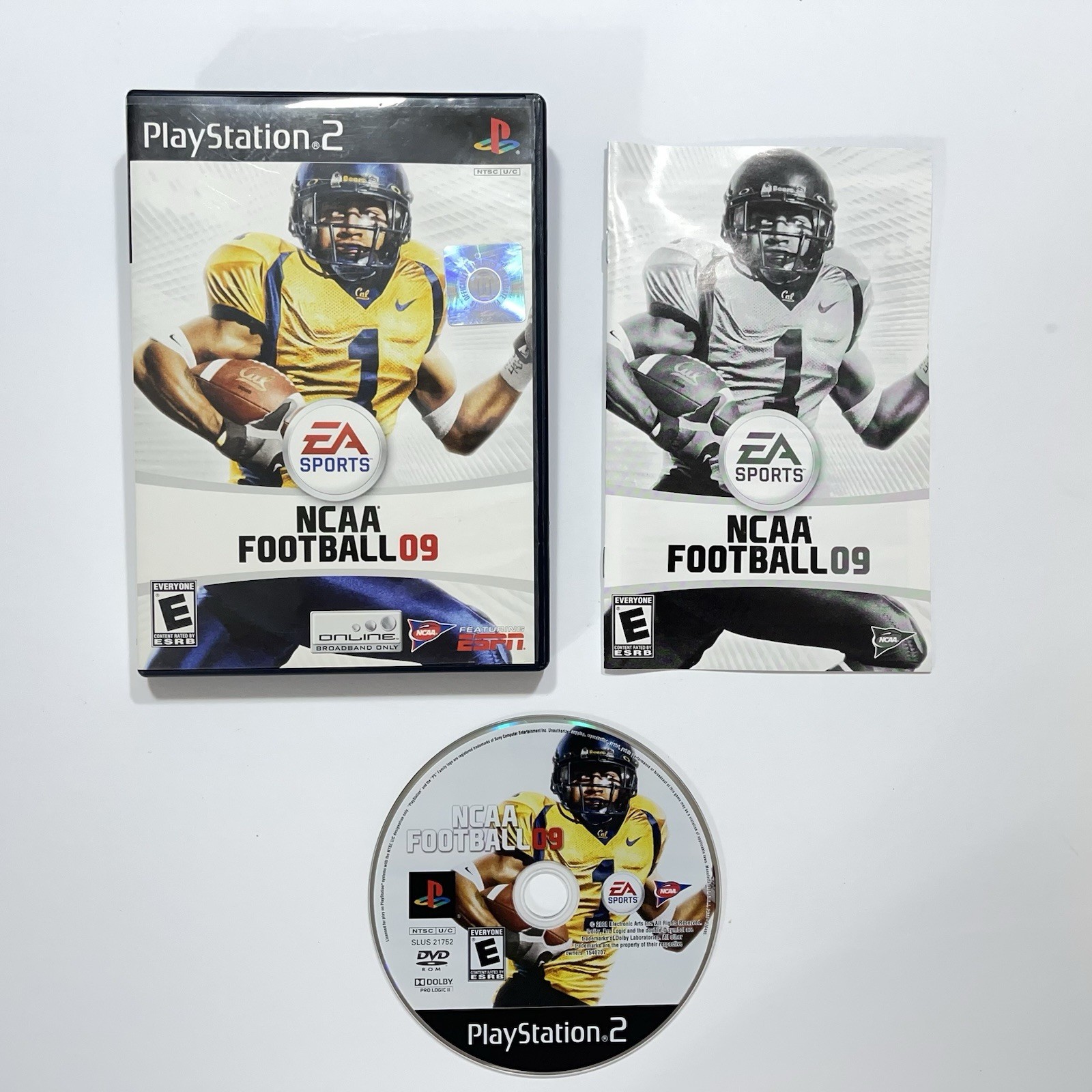 NCAA College Football 09 PS2 (PlayStation 2, 2008) Complete With Manual